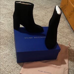 Stuart Weitzman Elegant Black Heeled Boots